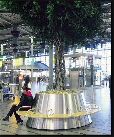 Stainless steel 'Saturnus' tree planter Stainless steel 'Saturnus' tree planter